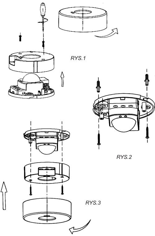 Czujnik ruchu mikrofalowy DRM-02 24 V